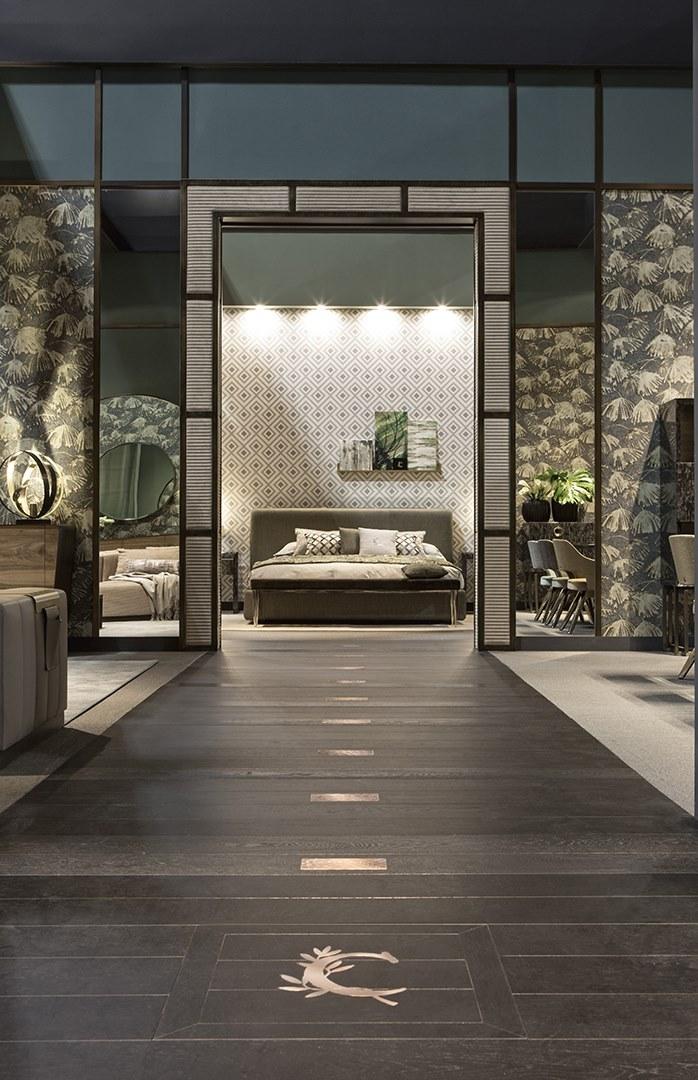 Cantori Двуспальная кровать с обивкой из ткани Elvis sun-id-1384008 - Вид №5