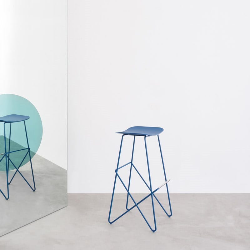 Высокий стальной табурет с подставкой для ног Desalto ENDLESS ARCH-00087779 - Вид №1