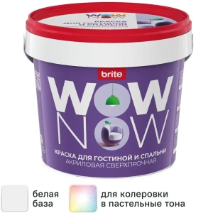 Краска для стен Wow Now матовая цвет белый база А 250 мл
