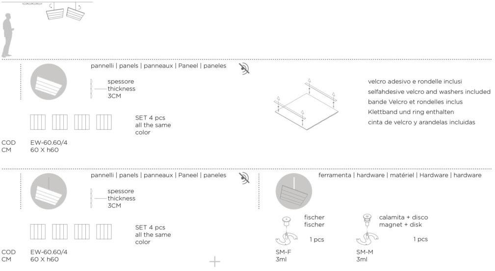 Slalom Акустические острова из полиэфирного волокна Ecorange sun-id-1349821 - Вид №5