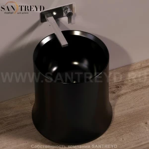 SH10NERO Накладная раковина на столешницу  круглая Simas Sharp