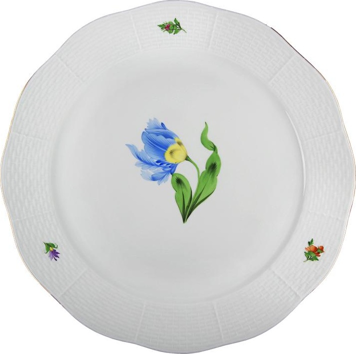 55845 Herend Тарелка суповая 24см "Китти" (синяя) Фарфор 