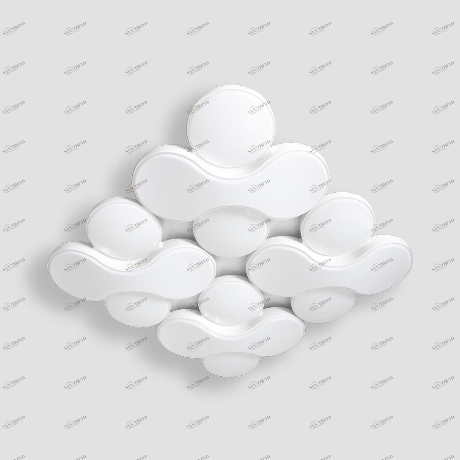Потолочный светодиодный светильник Ambrella light Orbital Granule FG1066/4 WH 208W D720*720 AMBRELLA LIGHT ORBITAL GRANULE 223552 Белый 