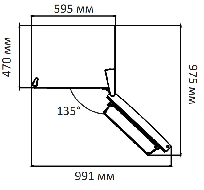 9983093 Холодильник с морозильником   Simfer RDR47101 бежевый STDN-0123008 - Вид №7