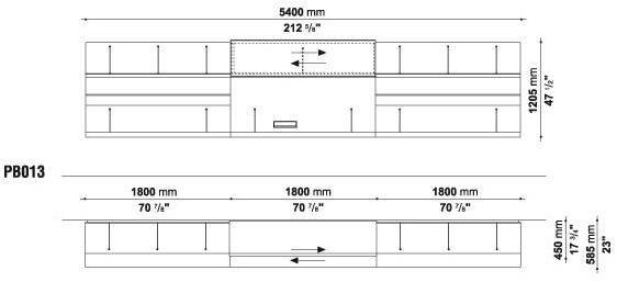 B&B Italia Комод с распашными дверцами с ящиками Pab sun-id-1508288 - Вид №4
