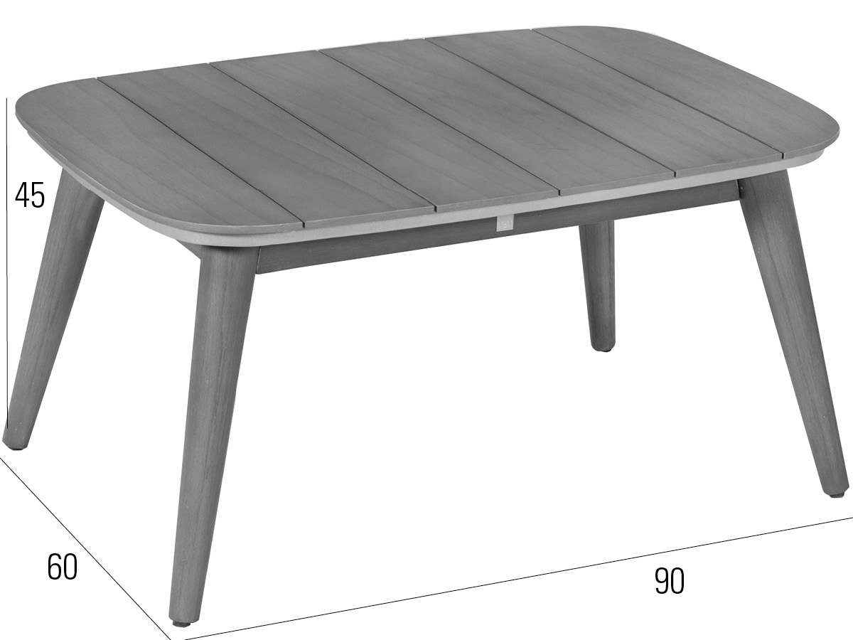 72.00.0713 Журнальный столик Iconic Stone Grey 60 x 90 Mbm  - Вид №2