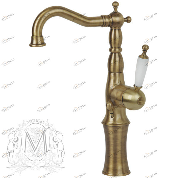 Смеситель MIGLIORE Oxford ML.OXF-6317.BR для раковины, высокий - бронза 