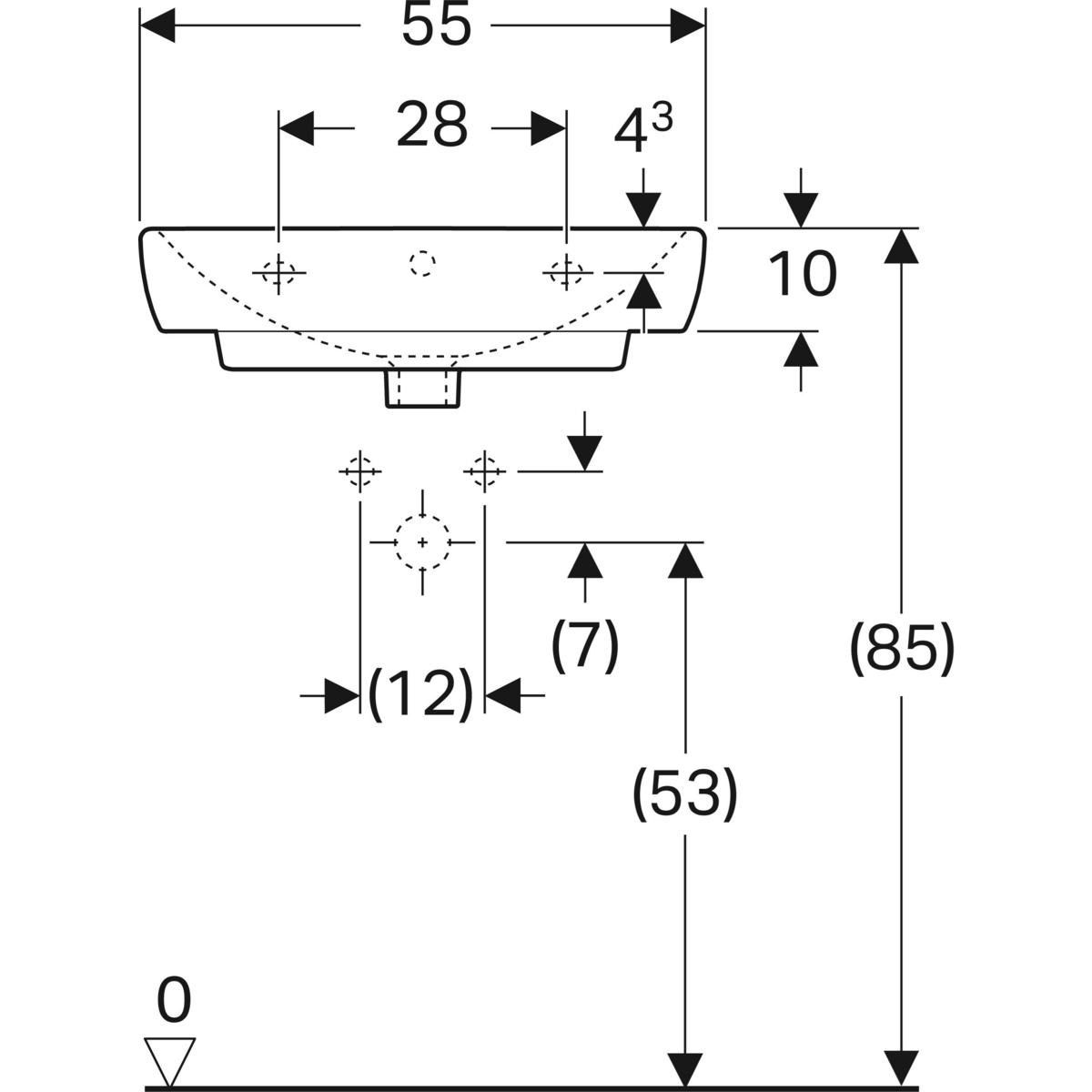 Стеклянная раковина с переливом Geberit площадь Сельнова ARCH-00046983 - Вид №4