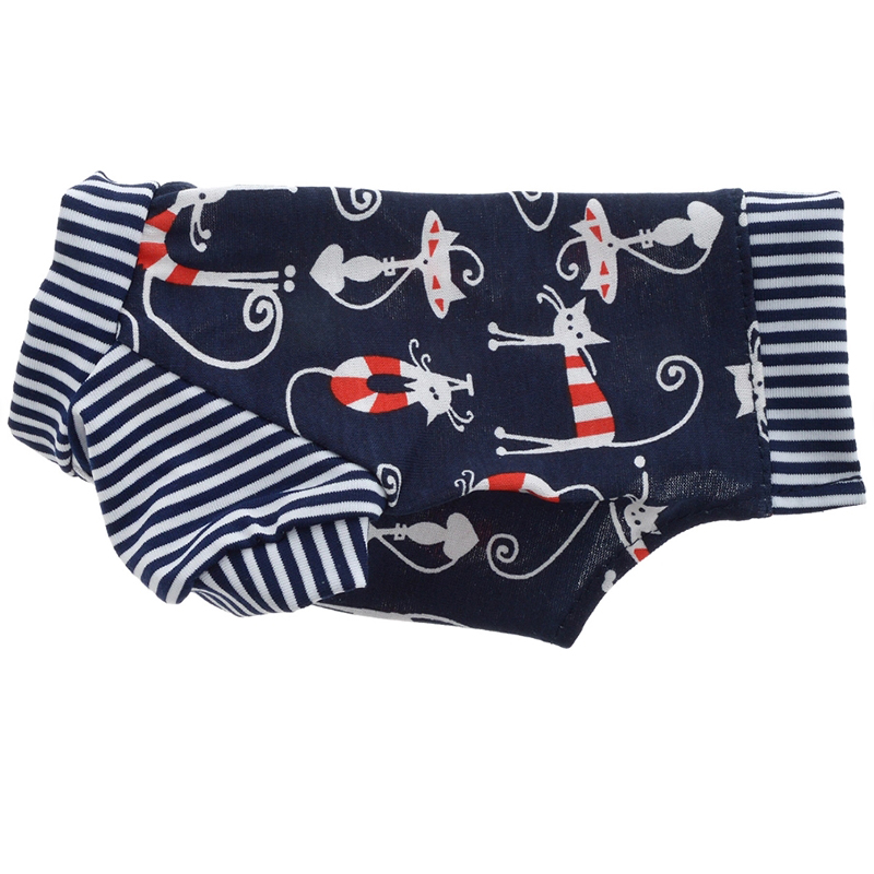 ПР0041603 Футболка для собак Коты унисекс размер S 20см YORIKI 