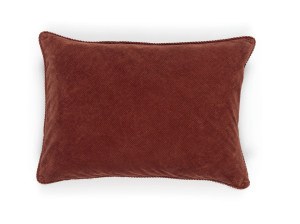 Прямоугольная однотонная бархатная подушка