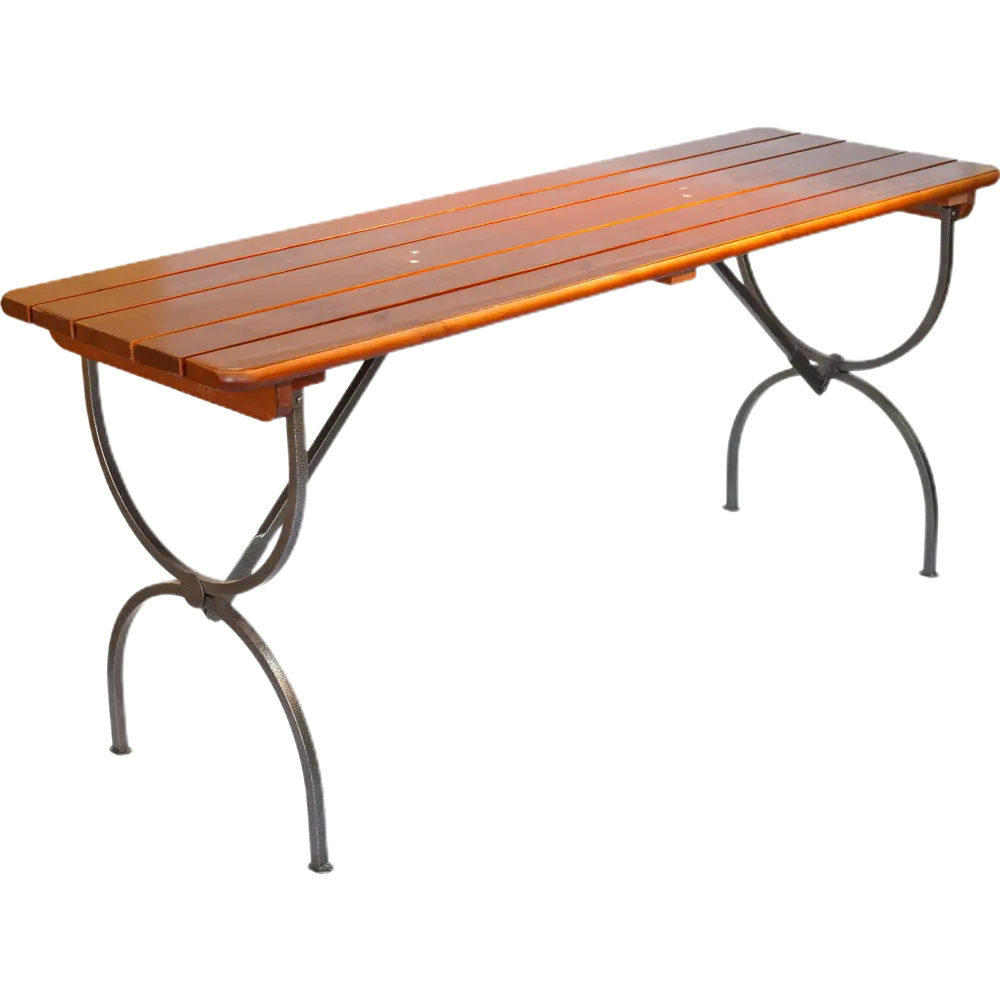 Стол садовый Линц складной 60x78x180 см дерево/металл темно-коричневый 89184759 STLM-2121508 Santreyd