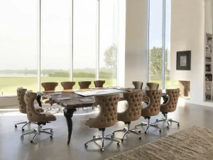 Bizzotto Прямоугольный деревянный мультимедийный стол для совещаний Sidney