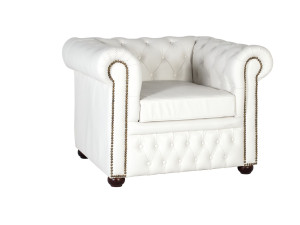 Кожаное кресло с подлокотниками