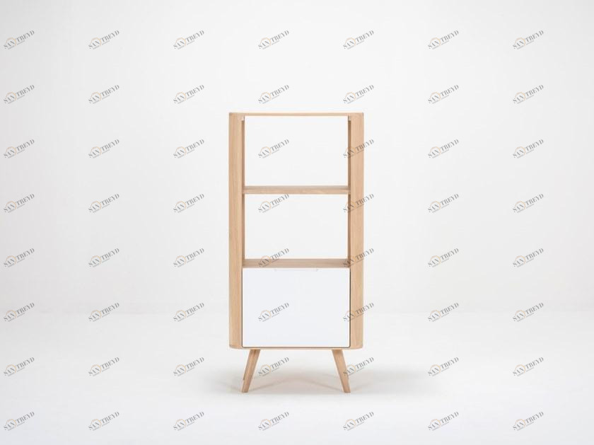 Gazzda Открытый книжный шкаф из дуба с ящиками Ena sun-id-1379872