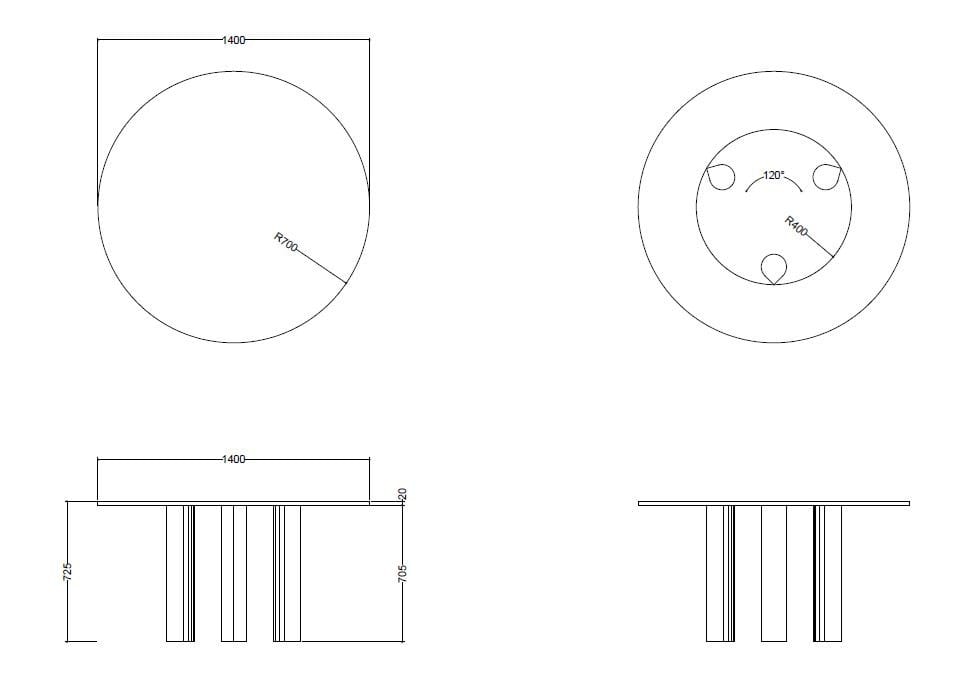 Круглый мраморный обеденный стол Salvatori LOVE ME, LOVE ME NOT ARCH-00035771 - Вид №5