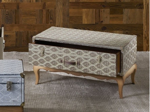 Прямоугольный деревянный журнальный столик для гостиной с отсеком для хранения