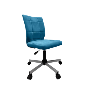 91866350 Кресло компьютерное Comfur 58x98x55.5 см велюр цвет голубой STLM-1467543