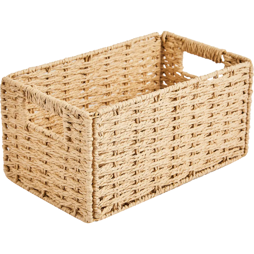 SPACEO Корзина для хранения из бумажных нитей 18×15×30 см бежевая 89344348 Kub STLM-1368150