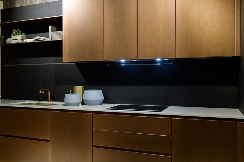 TM Italia Cucine Угловая кухня из оксидированного медного лака и коричневого материала T45 sun-id-1397111 - Вид №3
