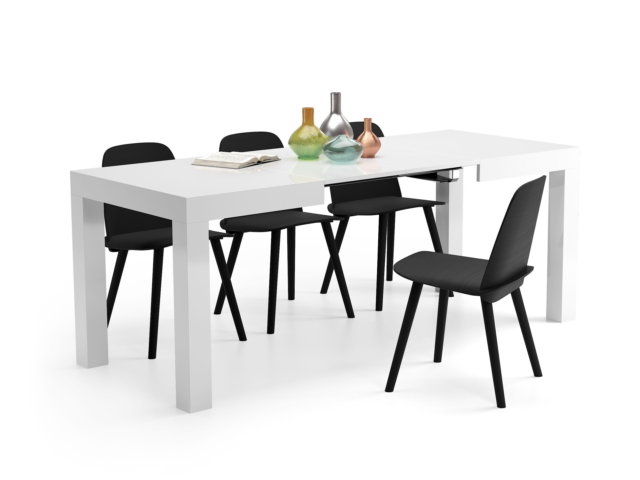 Выдвижной прямоугольный обеденный стол из меламиновой ткани Mobili Fiver First ARCH-00116162