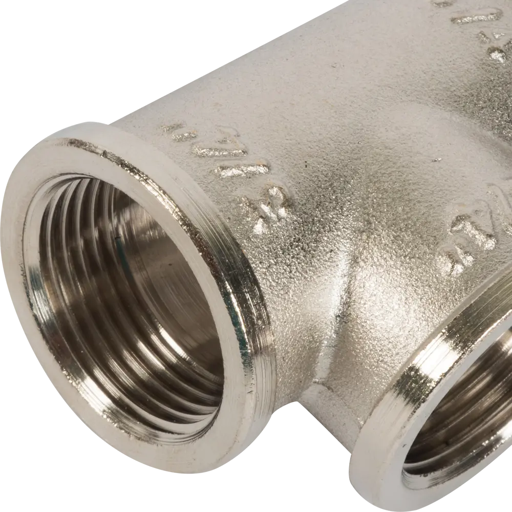 Тройник Valtec внутренняя резьба 3/4" никелированная латунь 10507024 STLM-2208126  - Вид №1