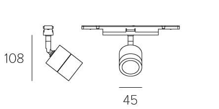 Регулируемый источник освещения алюминиевого трека Letroh VIAVAI ARCH-00100746 - Вид №6