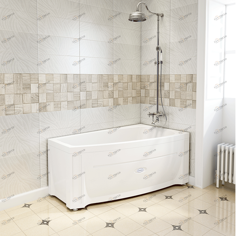 Акриловая ванна Мэги 140х80 (правосторонняя), каркас Radomir 201021211