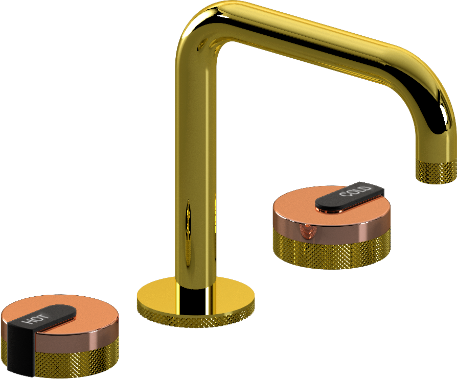 E-11511-R1RG-L1MBK-PB Смеситель для умывальника на 3 отвертия GRAFF MOD+