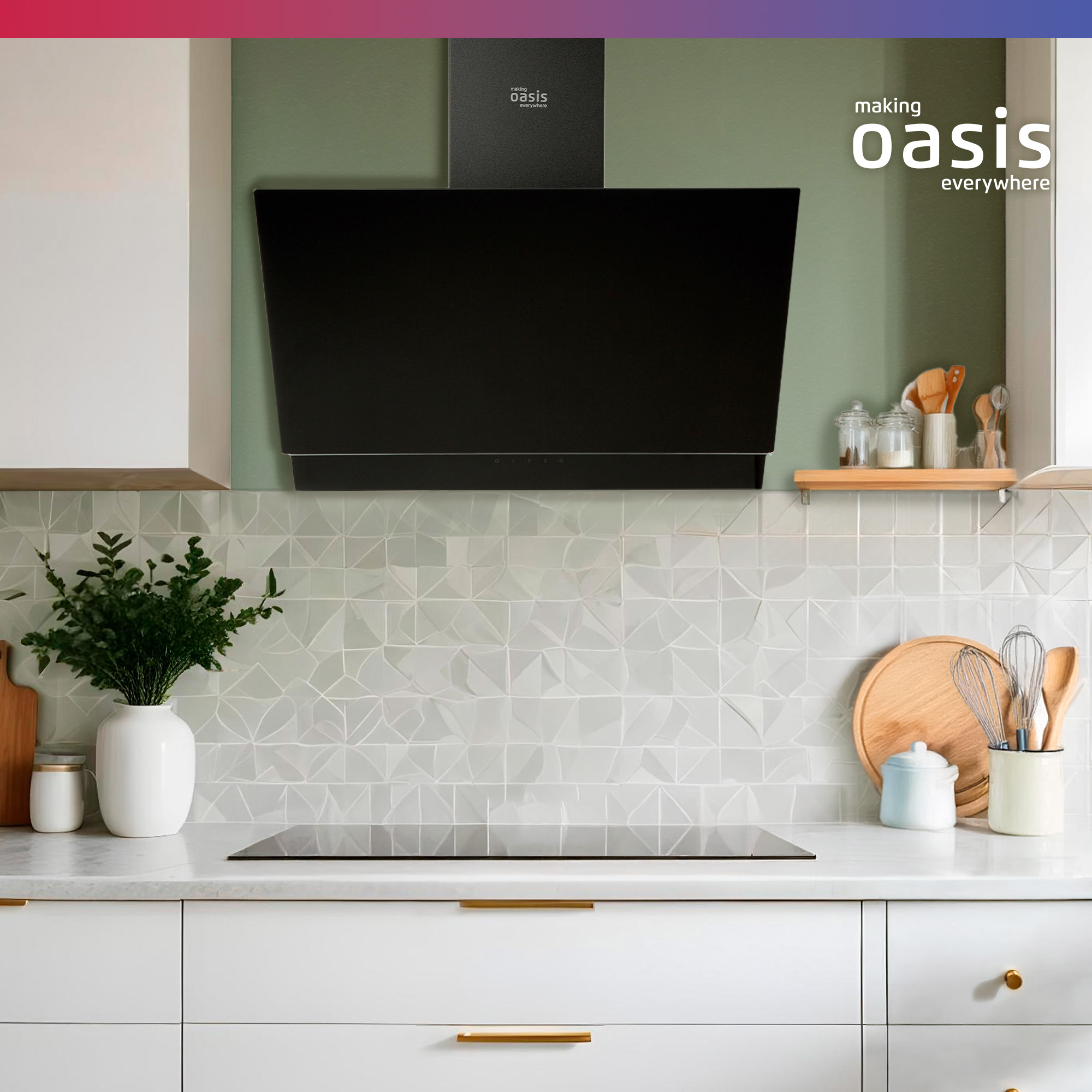 5355926 Вытяжка наклонная Oasis NF-60B черный/черный STDN-0043993 - Вид №6