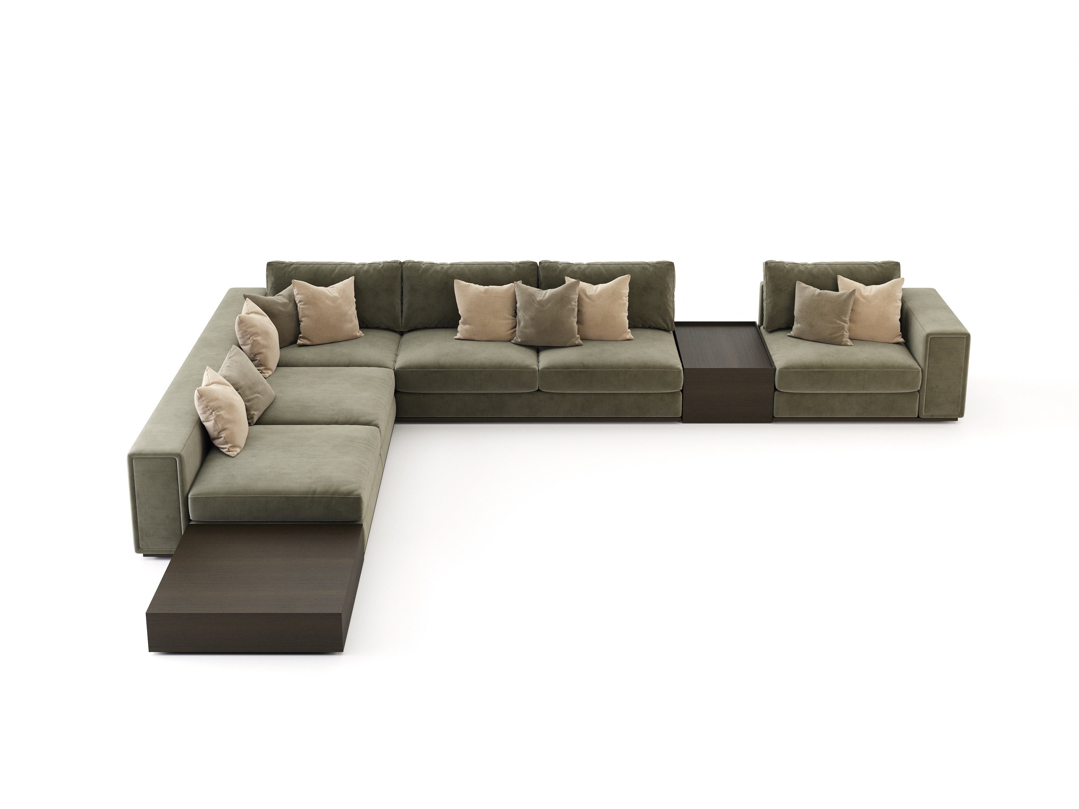 Бархатный угловой диван Stylish Club Sublime ARCH-00074031 - Вид №3