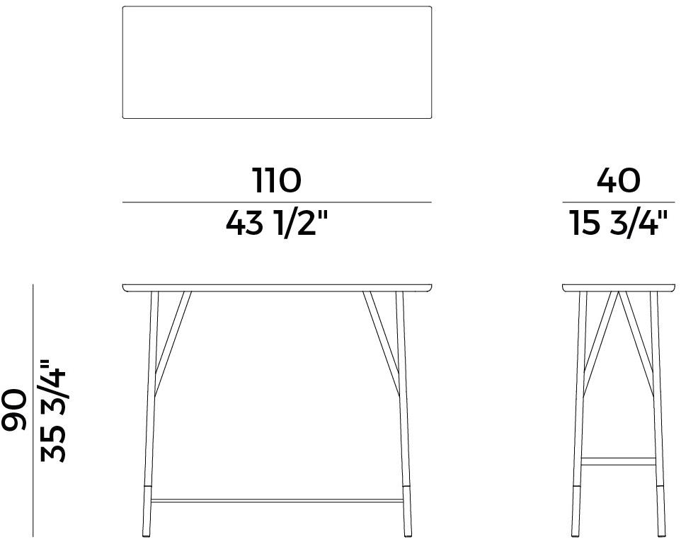 Potocco Прямоугольная деревянная консоль Wood y 889/csf - Вид №5