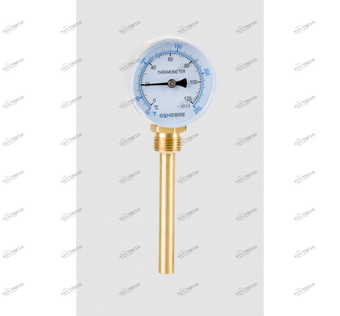 GENEBRE 8034 060 Термометр биметаллический 63мм (задний вход) 