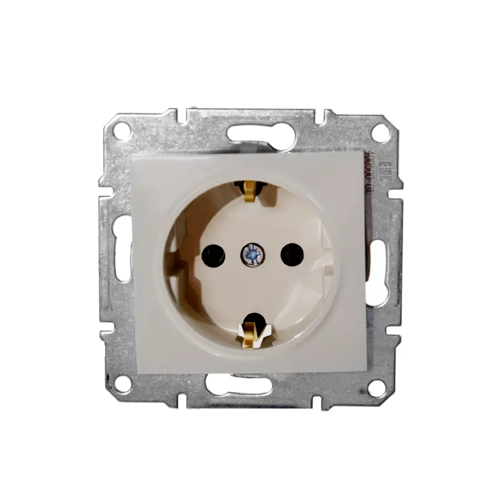 Розетка Schneider Electric Sedna с заземлением, цвет бежевый 13561915 STLM-2137058