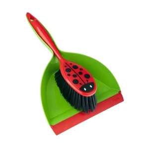 91620745 Щетка с совком Ladybug Vigar 3186 цвет зелёно-красный STLM-1072455