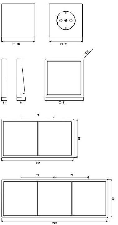 JUNG Электрическая розетка из нержавеющей стали Ls 990 sun-id-1506819 - Вид №1