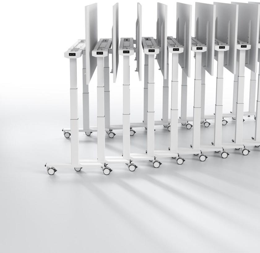 IBEBI Регулируемый по высоте стол на колесиках Telemaco sun-id-1414296 - Вид №6