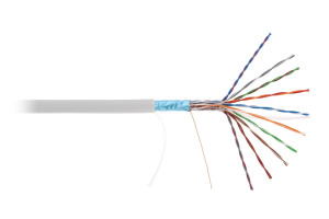 16393090 Кабель F/UTP 10 пар, Кат.5, одножильный, медный, PVC, серый, 305м EC-UF010-5-PVC-GY-3 NETLAN