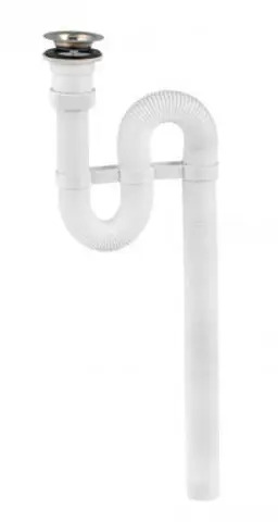 90481779 Сифон гофрированный VIRplast D70 мм с нержавеющей чашкой STLM-0245369