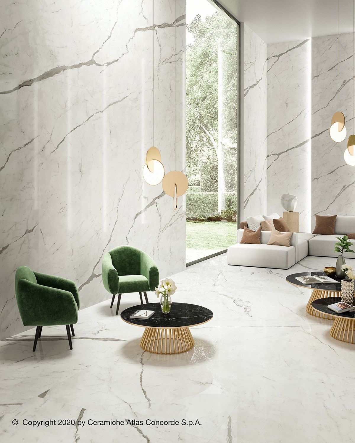 Пол из керамогранита с мраморным эффектом Atlas Concorde Marvel Shine ARCH-00045897 - Вид №44