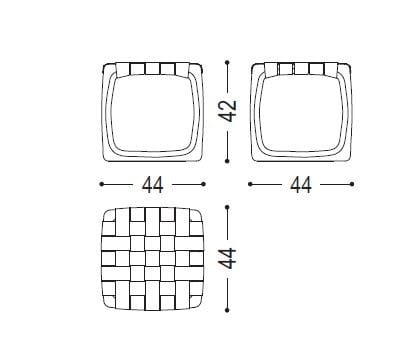 ТИК сад низкий стул и ткань сиденье Riva 1920 бунгало ARCH-00095121 - Вид №1