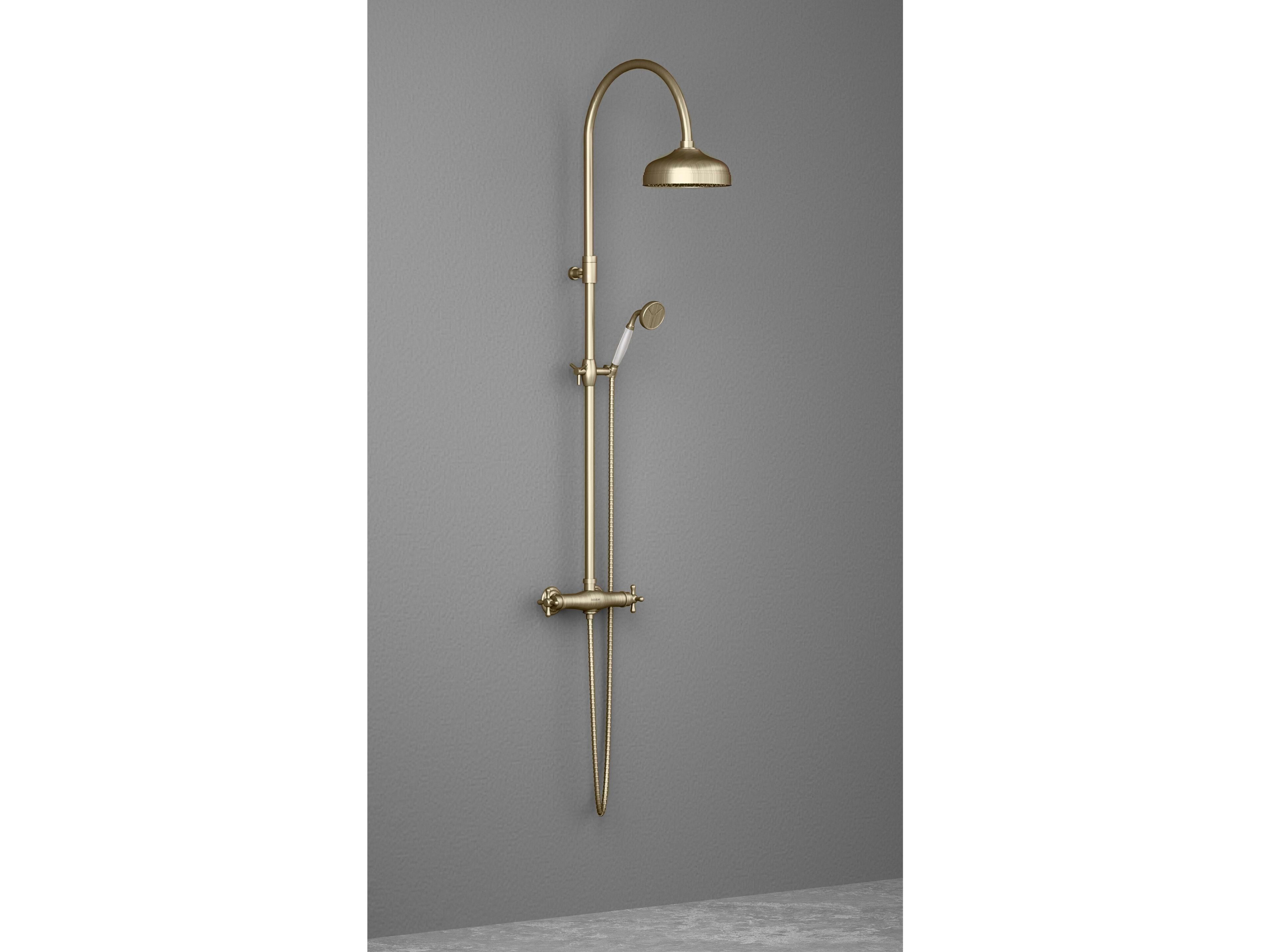 Термостатическая настенная душевая колонна с ручным душем GUGLIELMI RUBINETTERIE BD31910 ARCH-00076980 - Вид №2