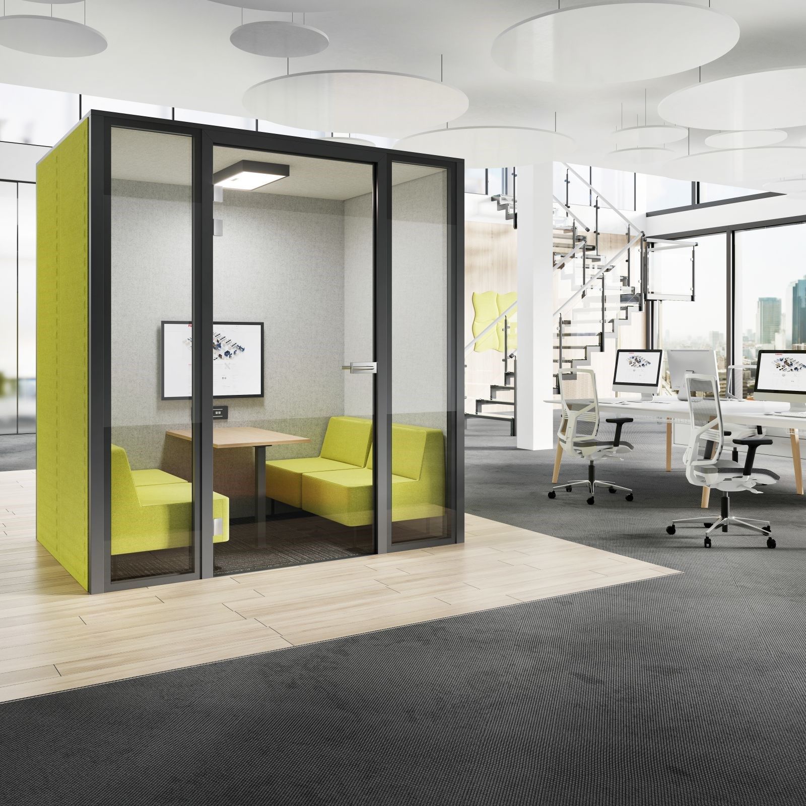 Акустическая офисная кабина со встроенным освещением FURNIKO MEETING POD ARCH-00139635 - Вид №2