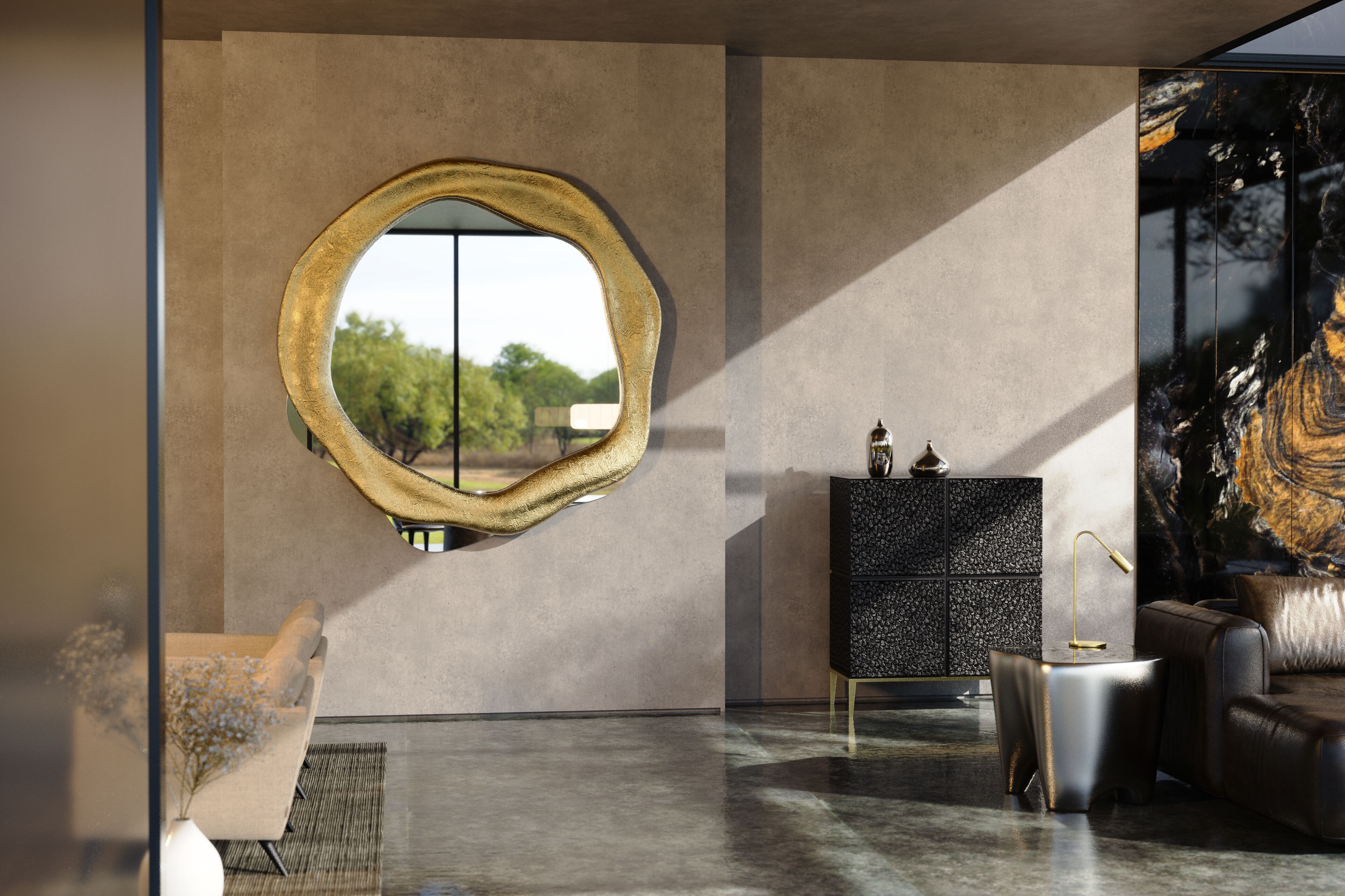 Настенное зеркало в рамке KARPA TWISTED ROUND S ARCH-00028068 - Вид №2