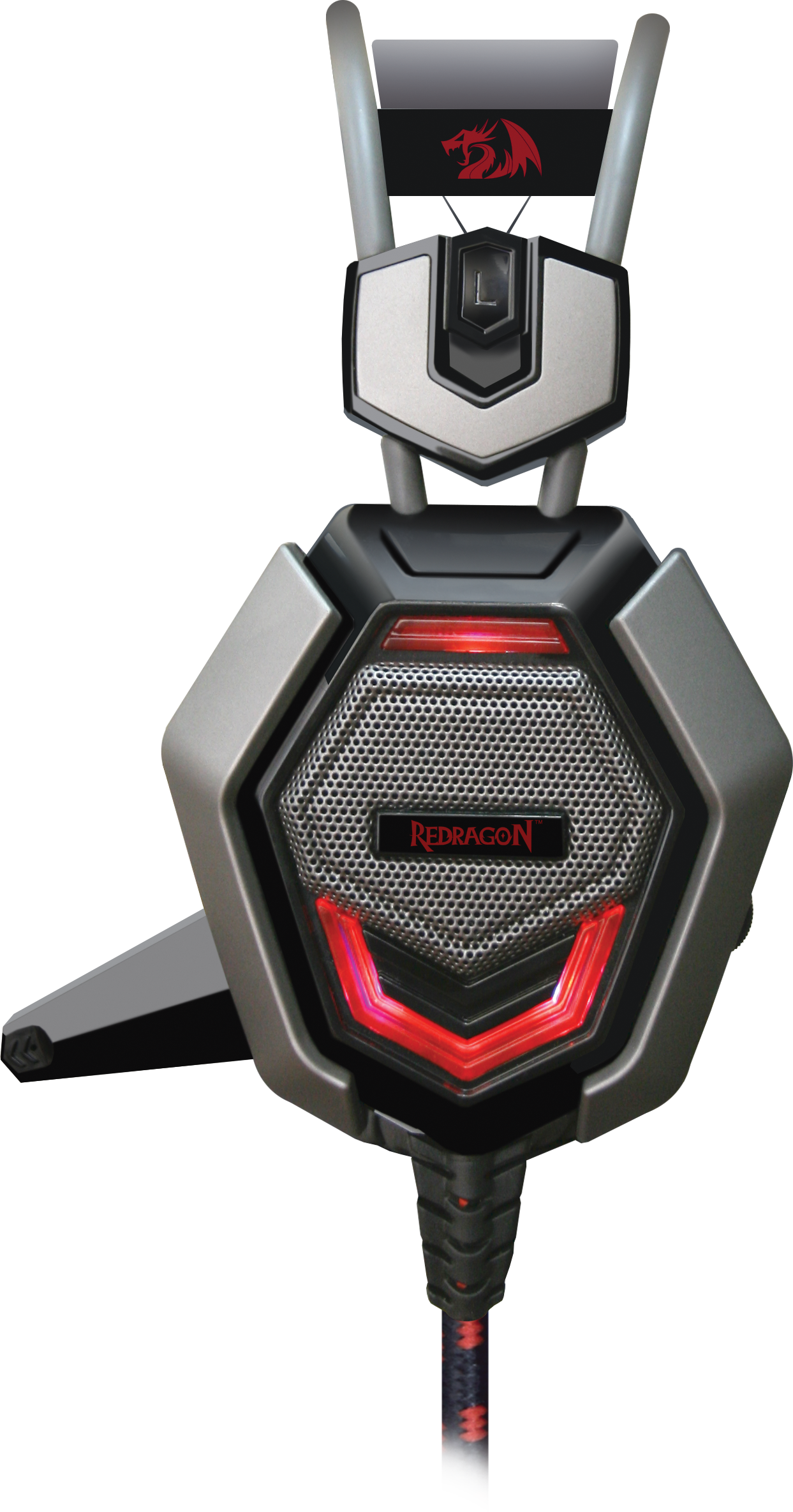 64203 игровая гарнитура placet красный + черный, кабель 2,2 м Redragon Santreyd  - Вид №2