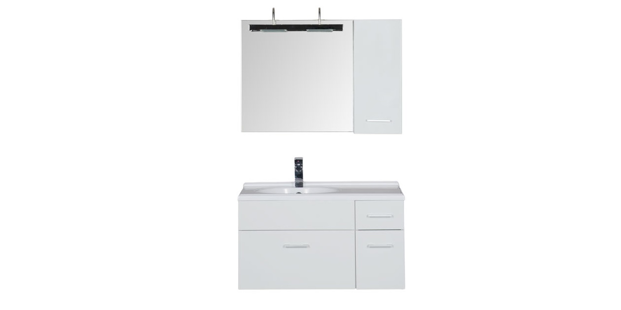 Комплект мебели Aquanet Данте 85 L белый (1 навесной шкафчик) 00164817 - Вид №1