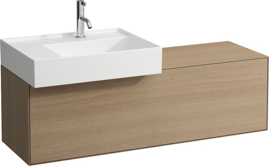 H8103350201121 Раковина с полочкой слева, со специальным скрытым сливом LAUFEN PRO - Вид №12