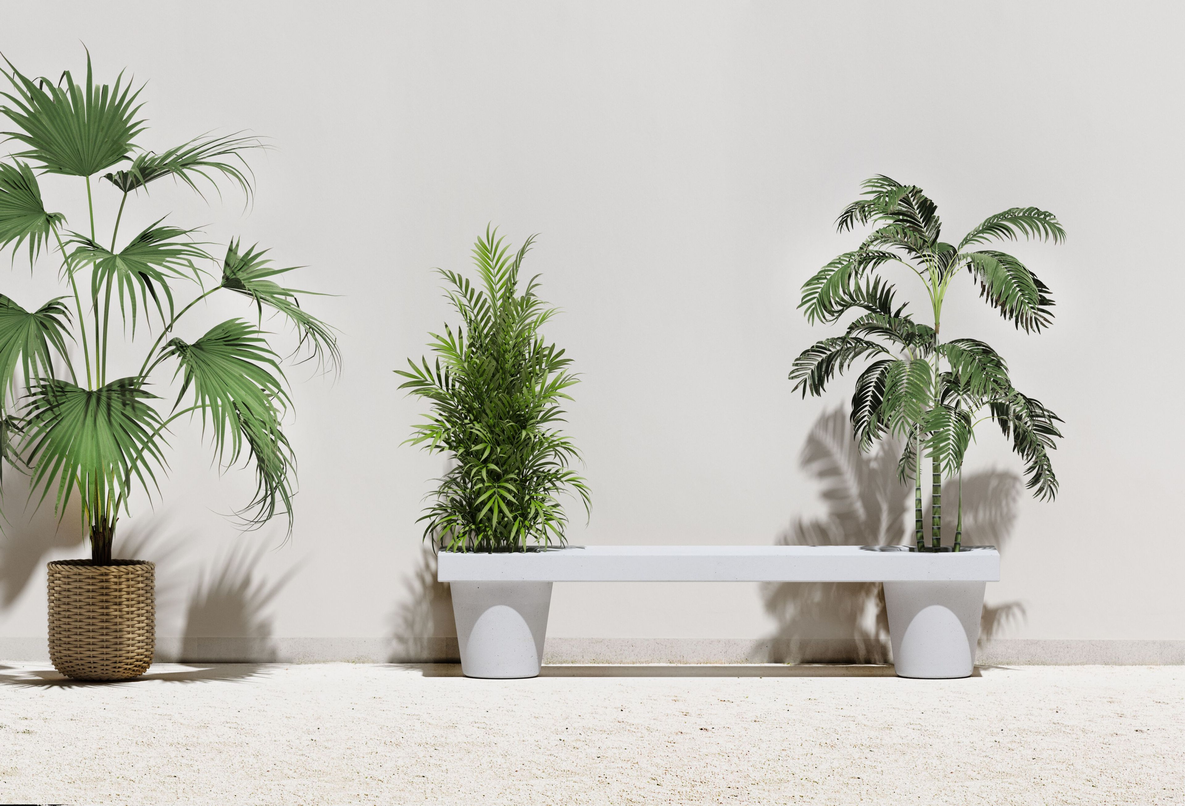 Бетонная скамейка со встроенным плантатором SIT Mold ARCH-00124297 - Вид №2