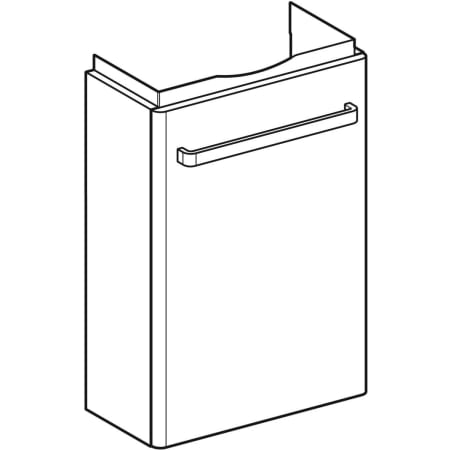 501.924.42.1 Шкафчик для раковины Geberit Renova Compact, с одной дверью, с укороченным вылетом Geberit  - Вид №8