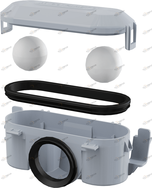 Гидрозатвор для пластикового водоотводящего желоба ALCAPLAST P065