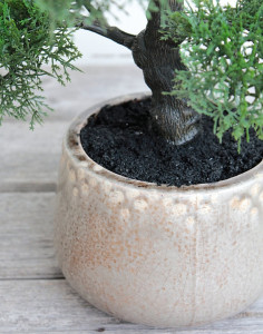 5917 883 a3 Пластиковый бонсай-хвойное дерево в керамическом горшке, 36 см, зеленый H-andreas